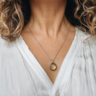 In motion citrine pendant