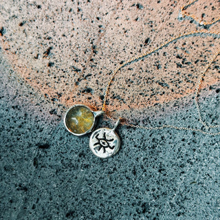 In motion citrine pendant